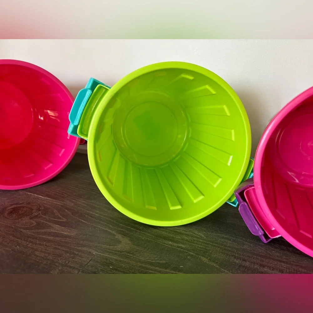 Colorful Plastic Storage Bins Set of 4